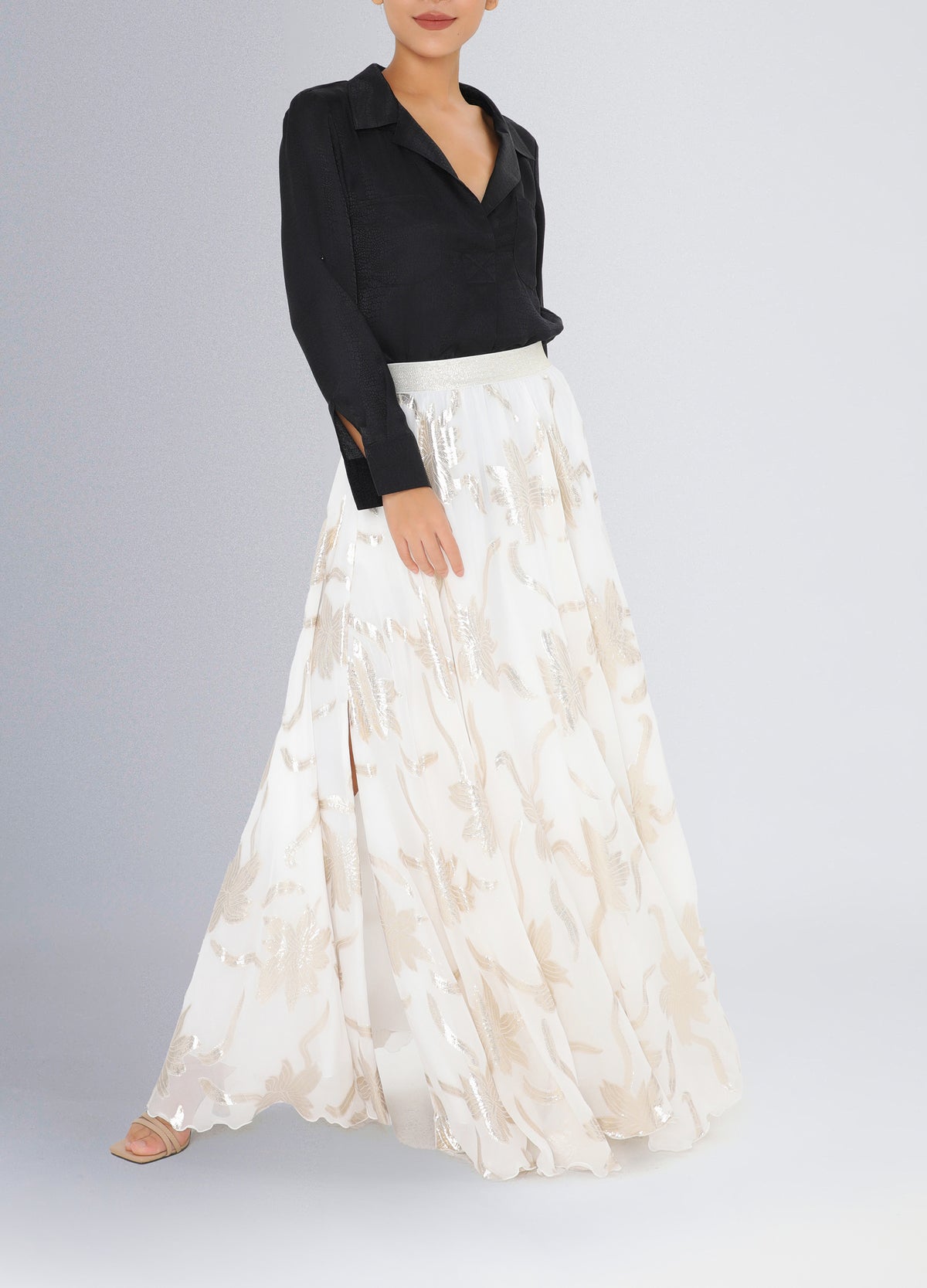 Grace Maxi Skirt - White