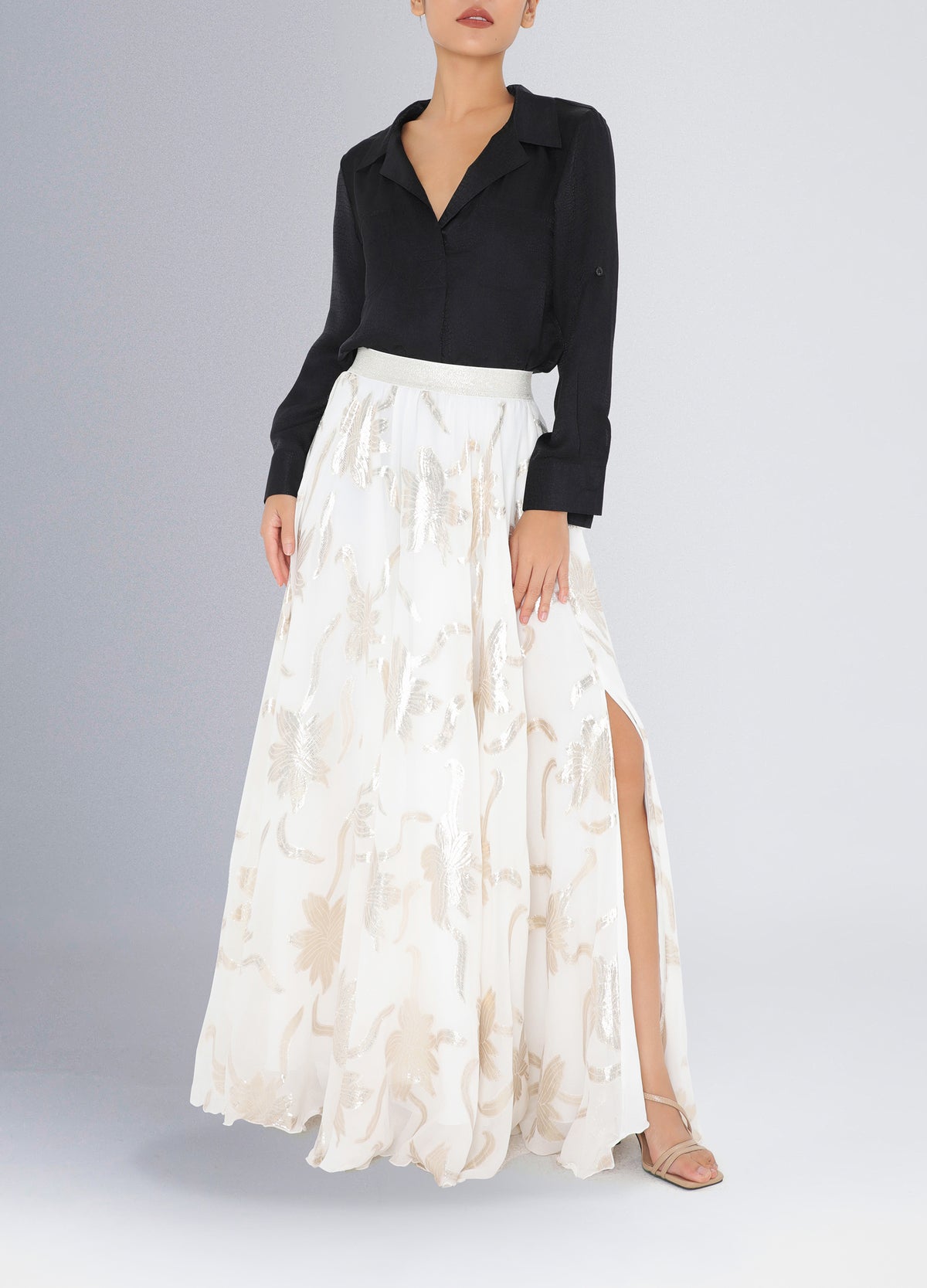 Grace Maxi Skirt - White