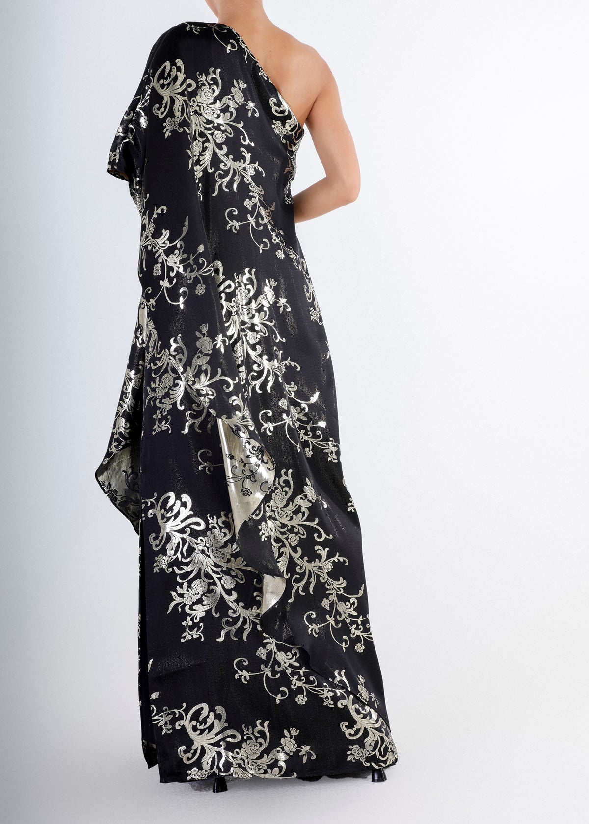 Edda dress - Gold flowers on black