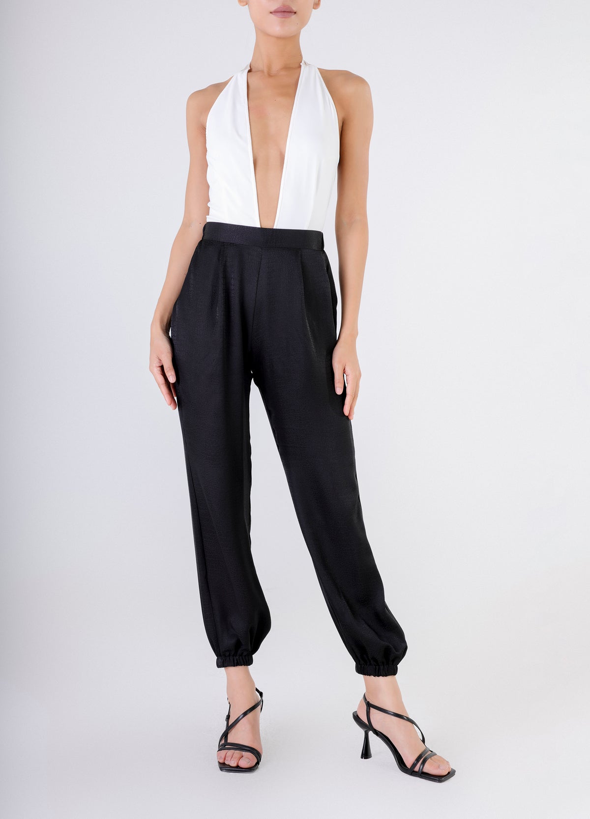 Genie Pants - Black Croco Silk