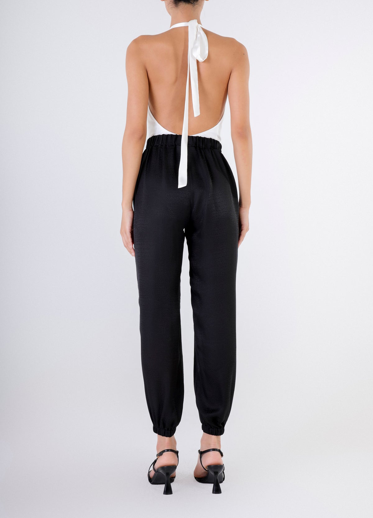 Genie Pants - Black Croco Silk