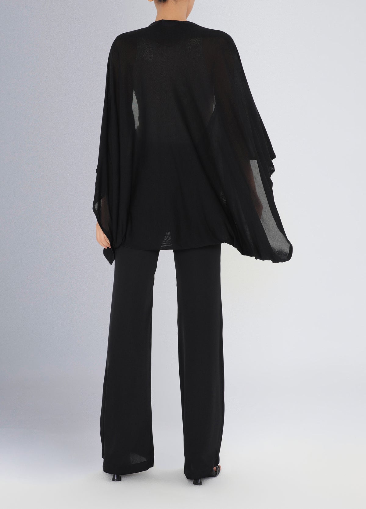 Knit Silk Cover-up - Black