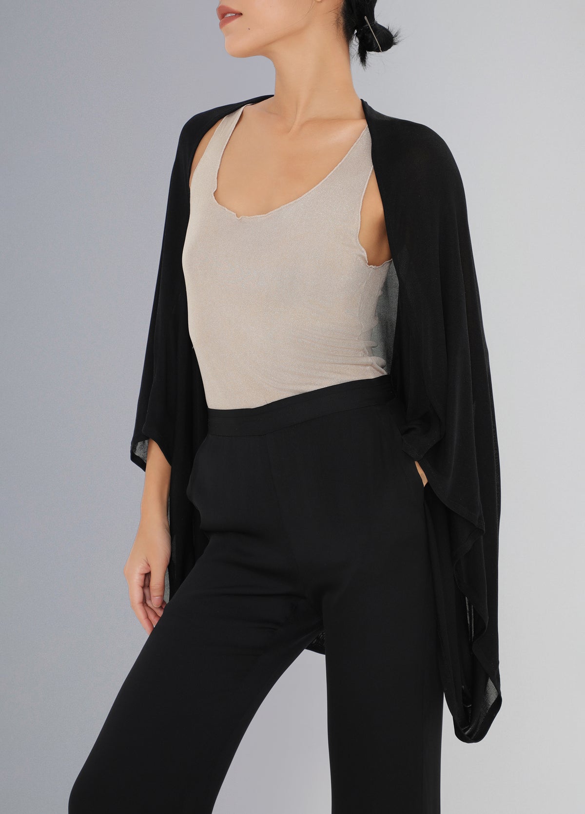 Knit Silk Cover-up - Black