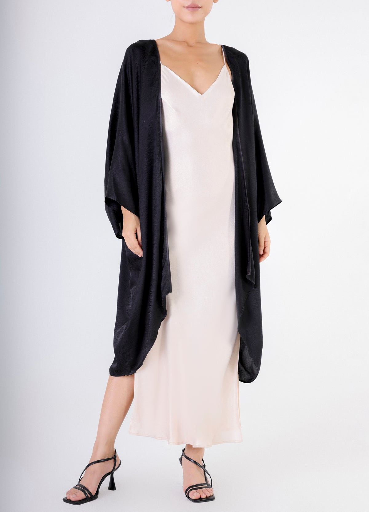 Miami Cardigan - Black Croco Silk