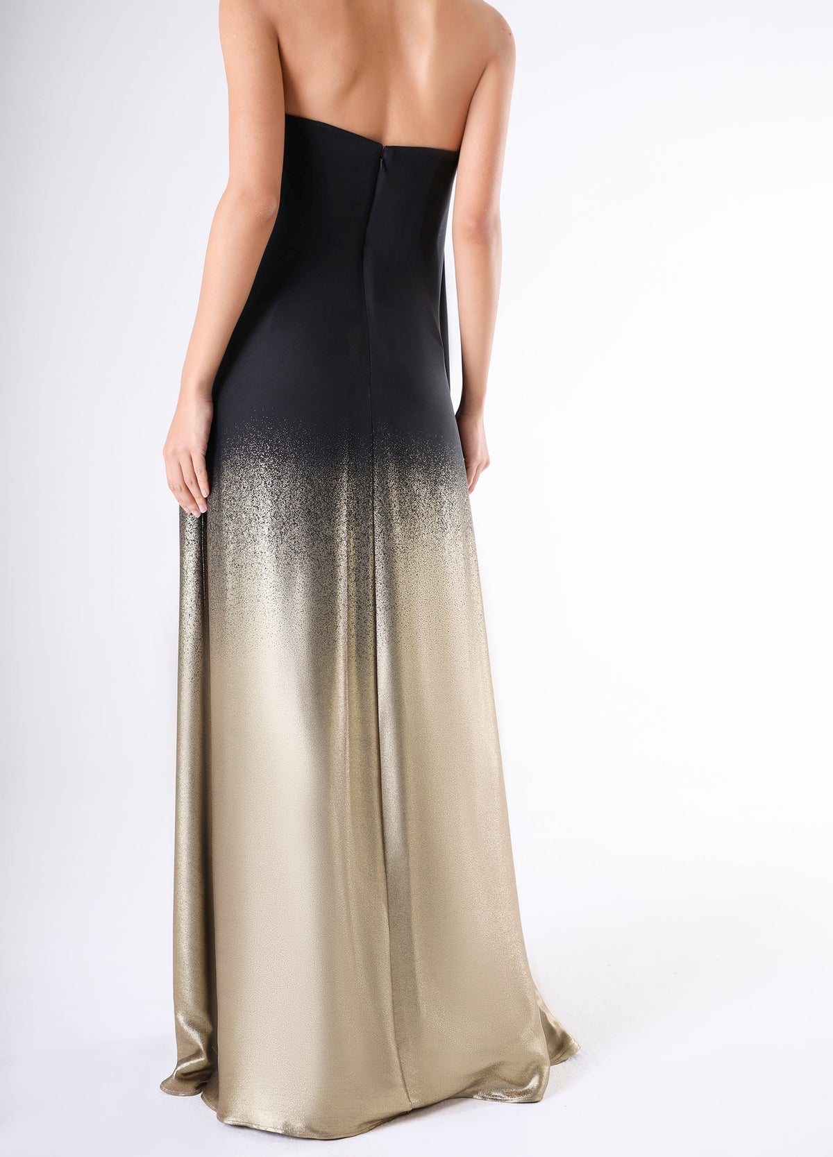 Roma dress - Black to gold ombre