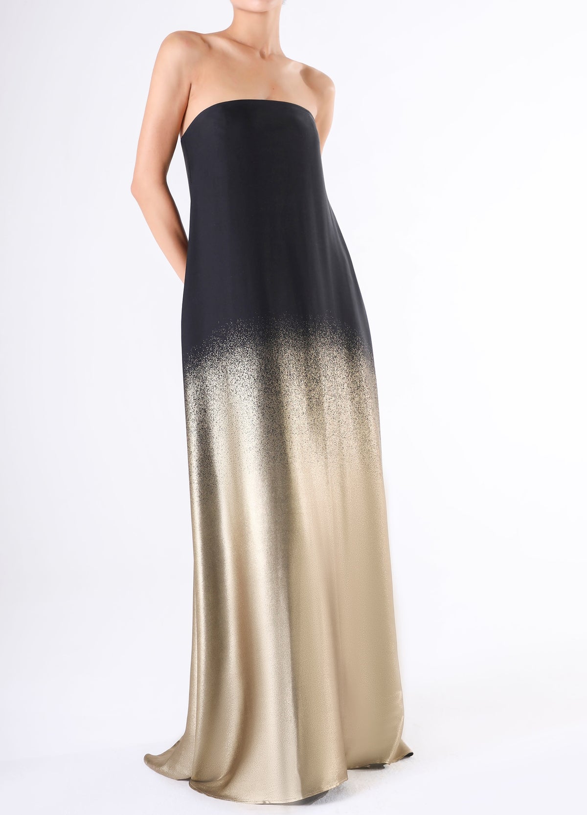 Roma dress - Black to gold ombre