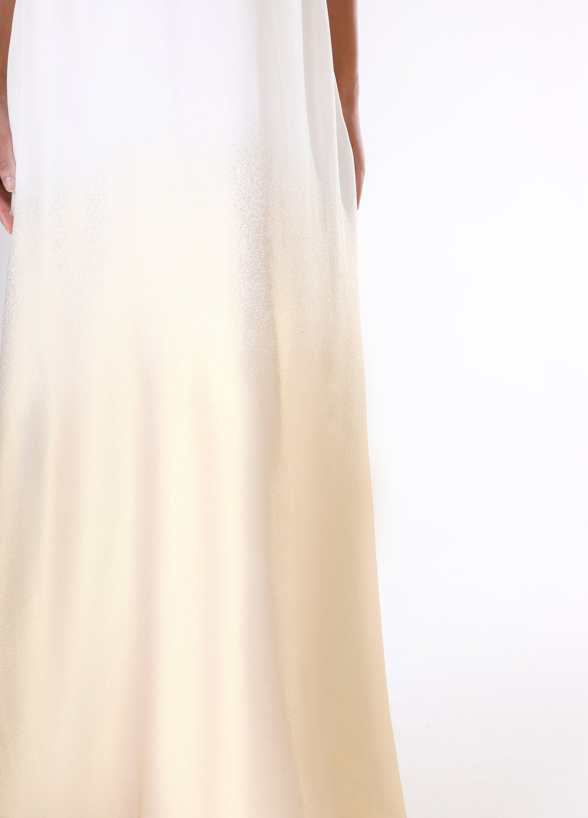 Roma dress - White to gold ombre