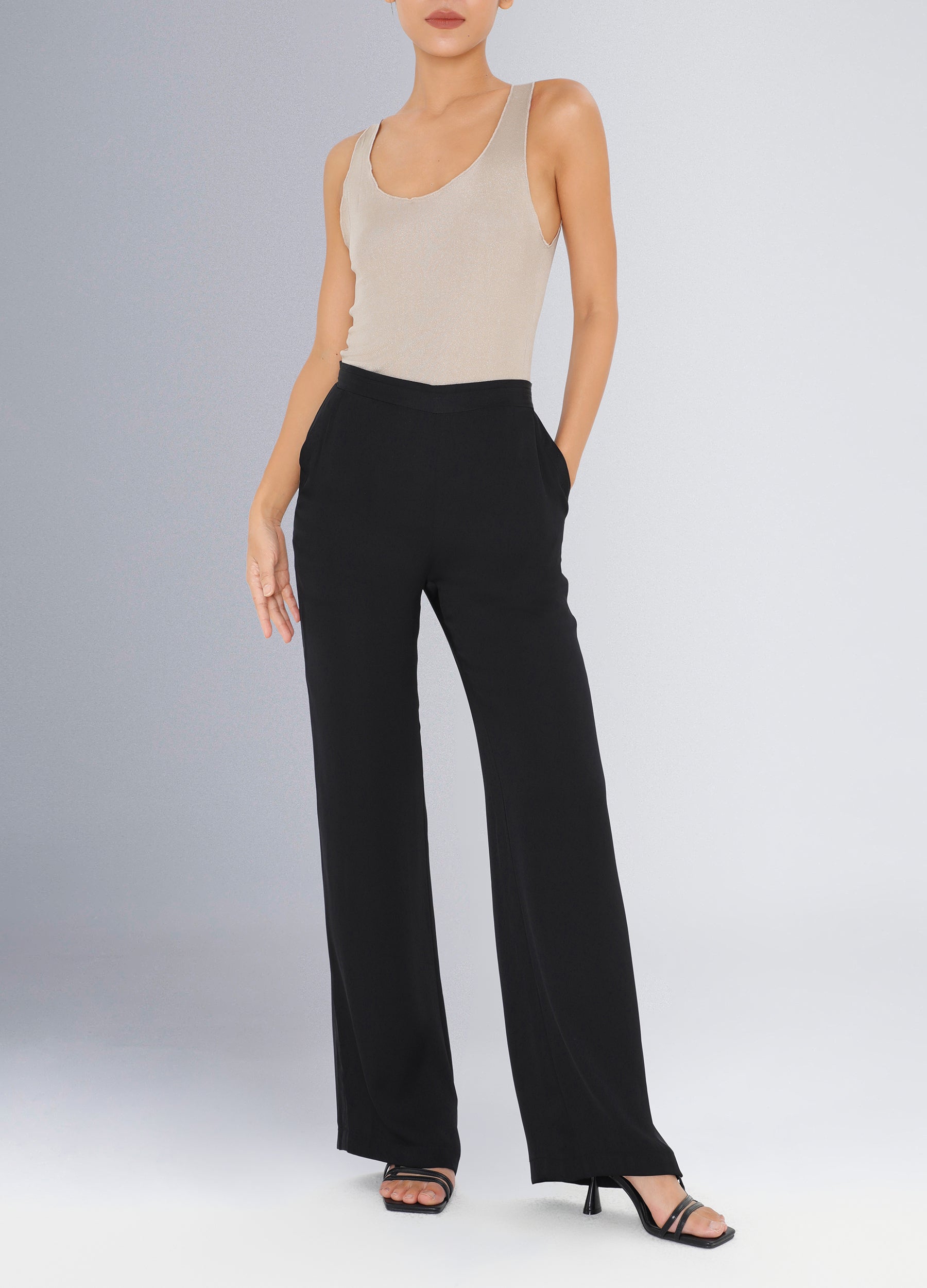 Silk Tall Pants - Black – Charlotta Gandolfo