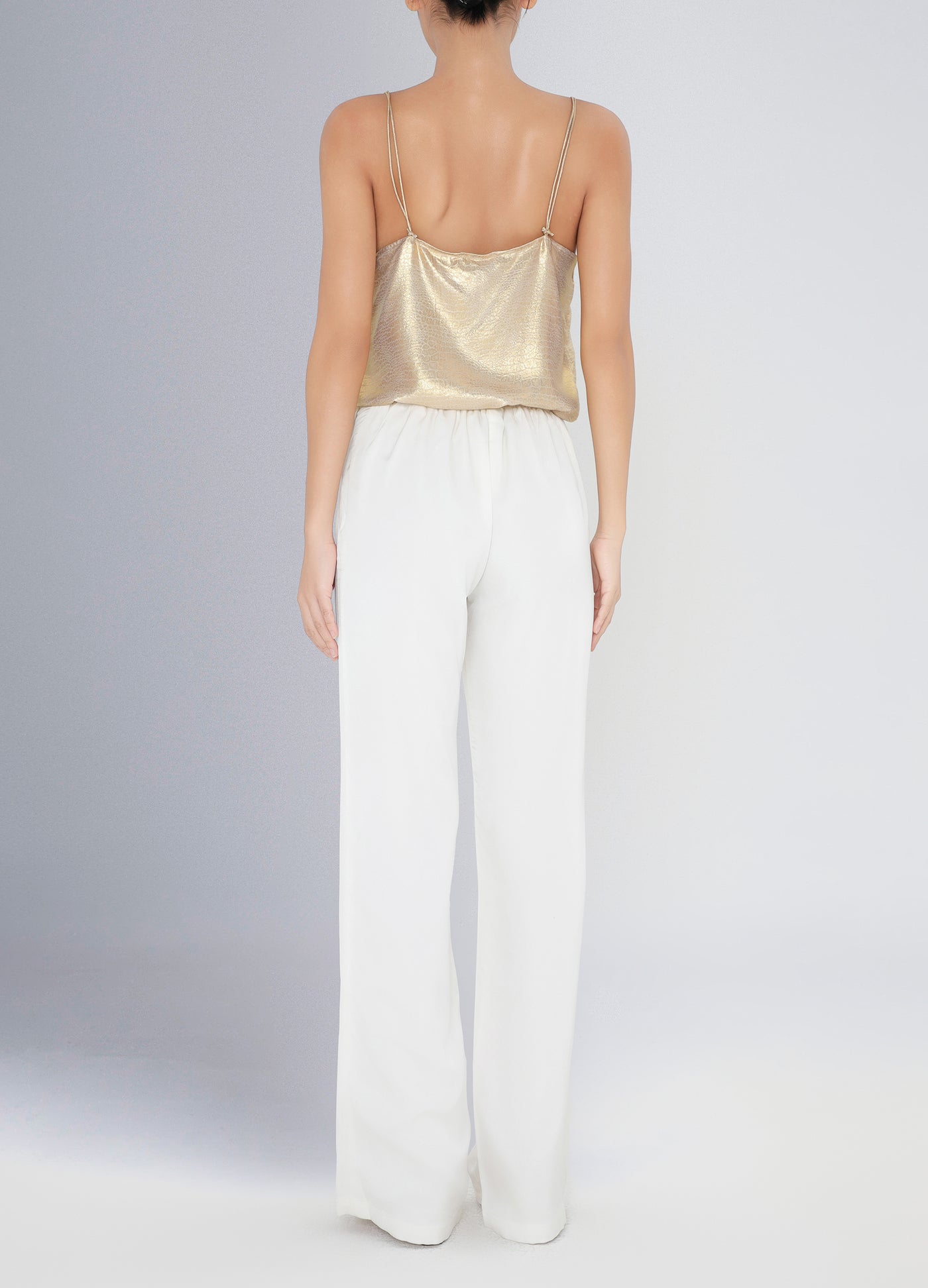 White and gold pants hotsell