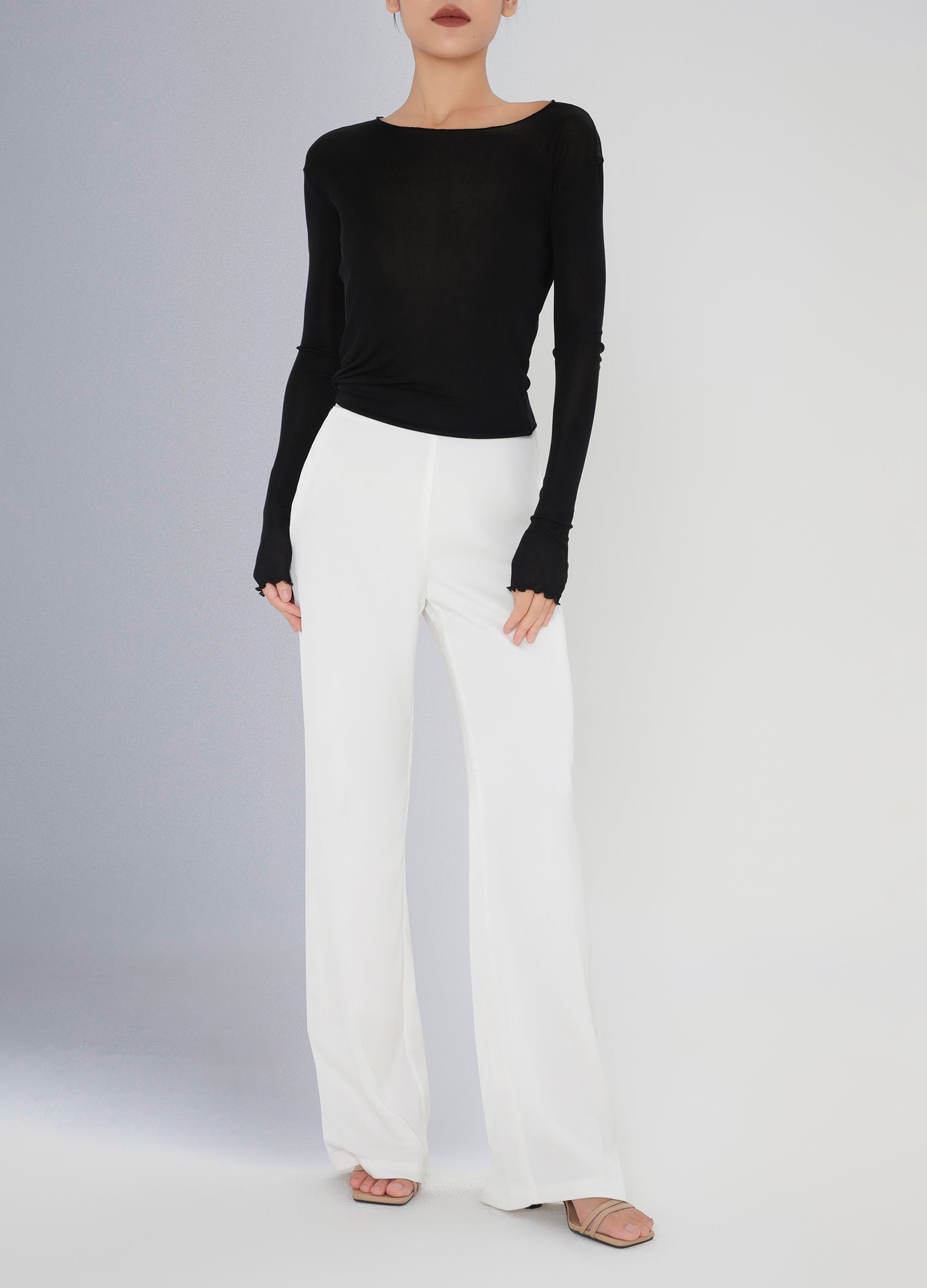 Silk Tall Pants - White – Charlotta Gandolfo
