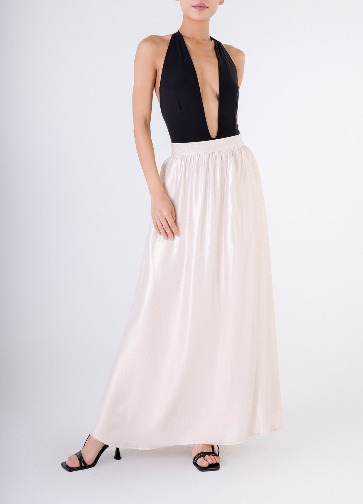 Slim Maxi Skirt - Rose Gold