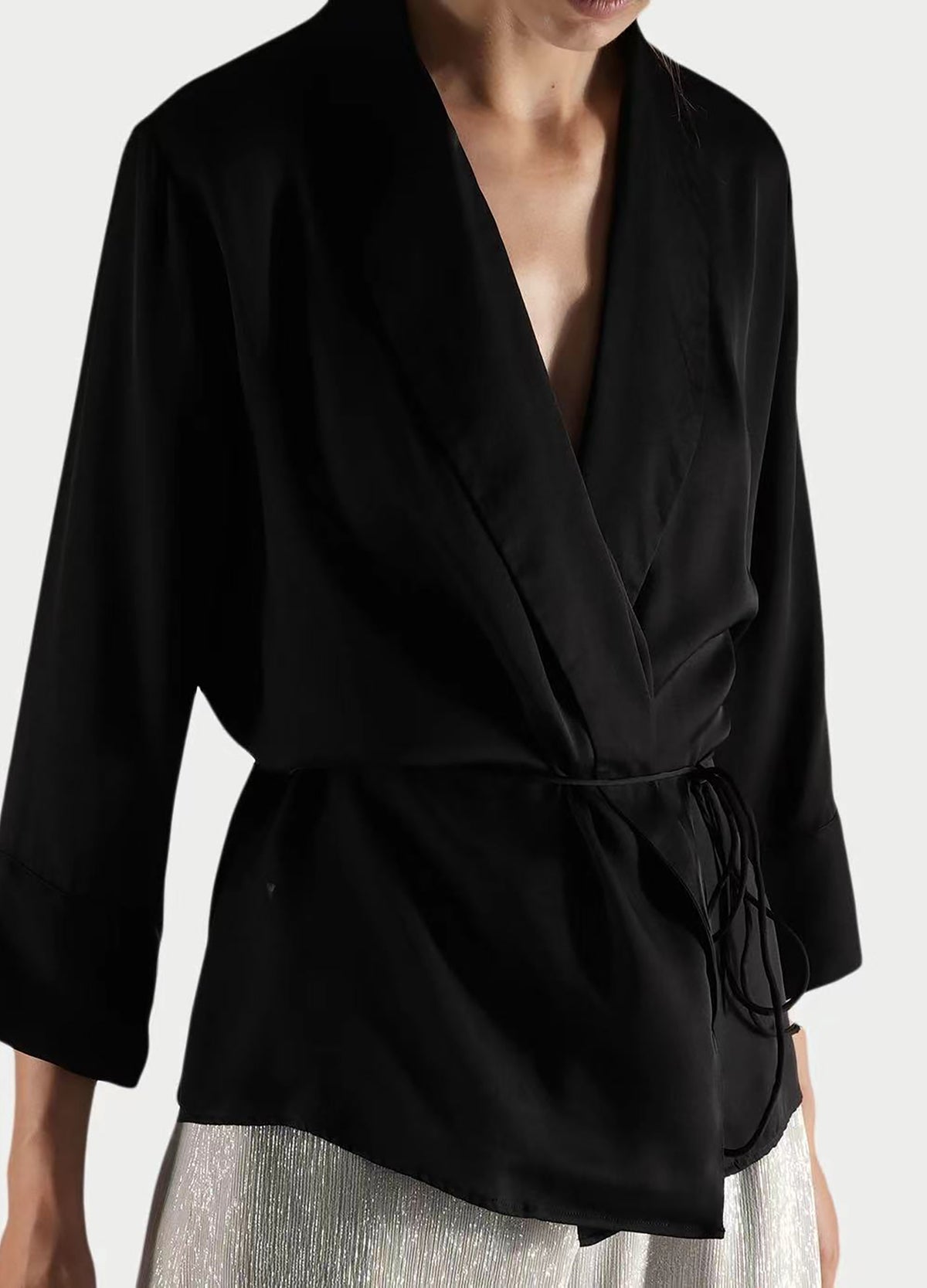 Tie String Jacket - Black