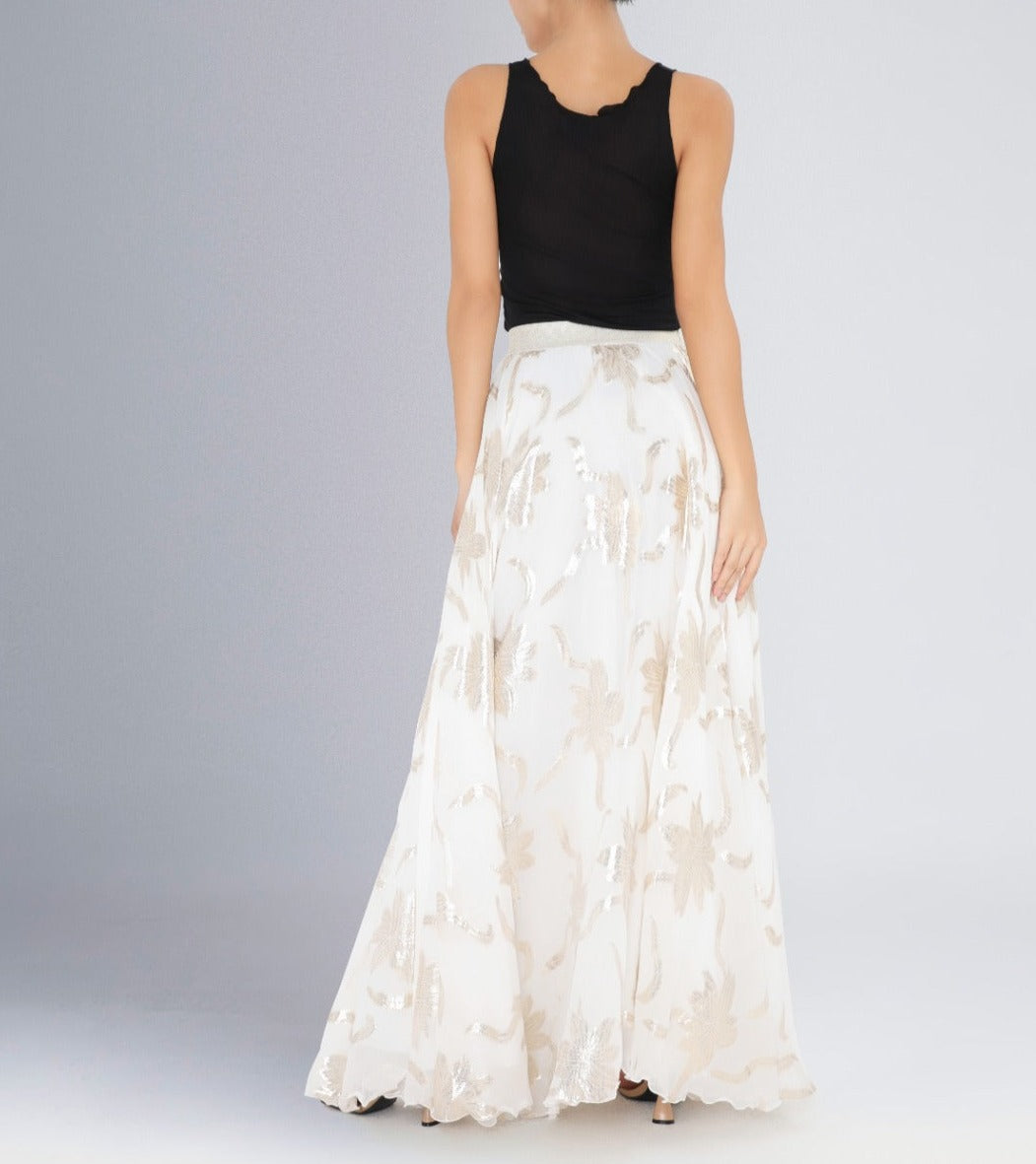 Grace Maxi Skirt - White