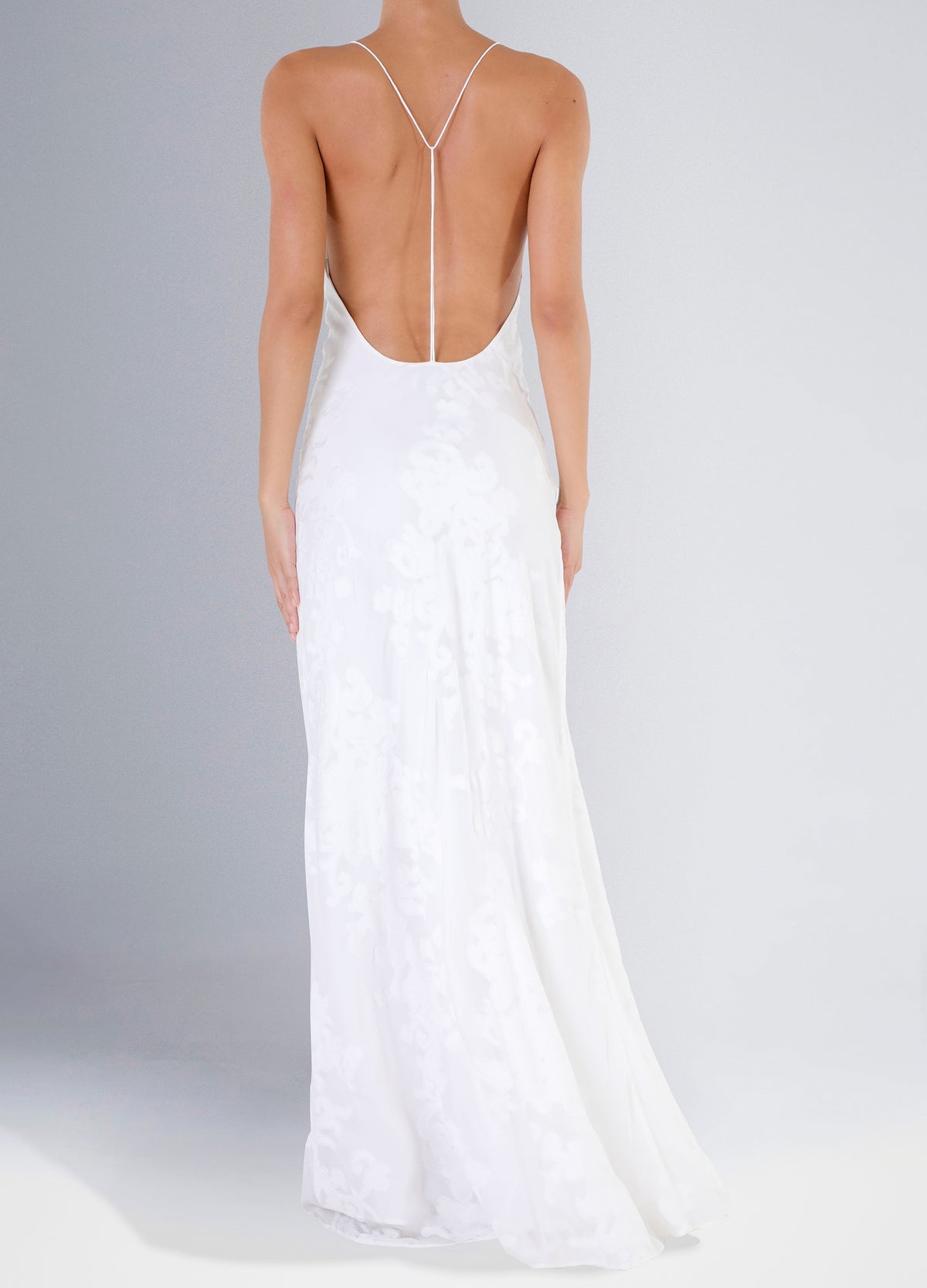 Yilei Dress - White Flowers on white