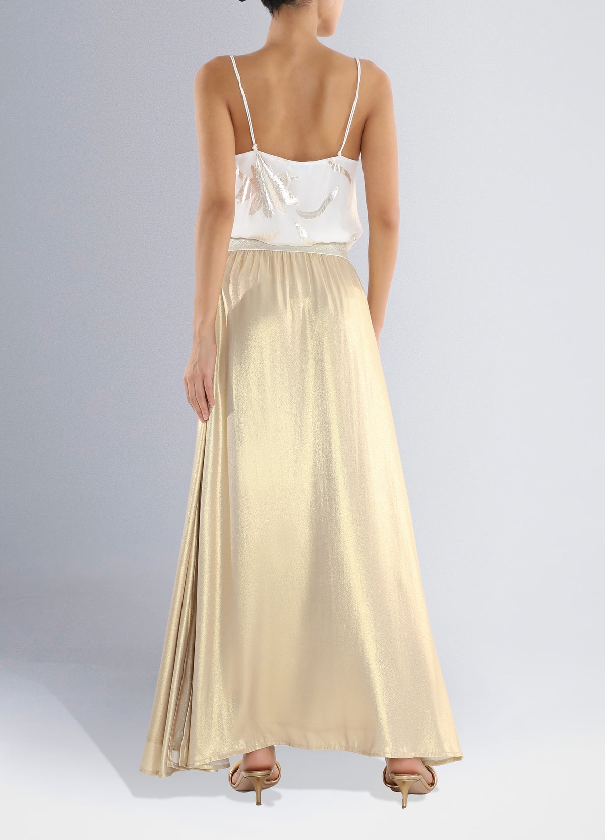 Slim Maxi Skirt - Gold