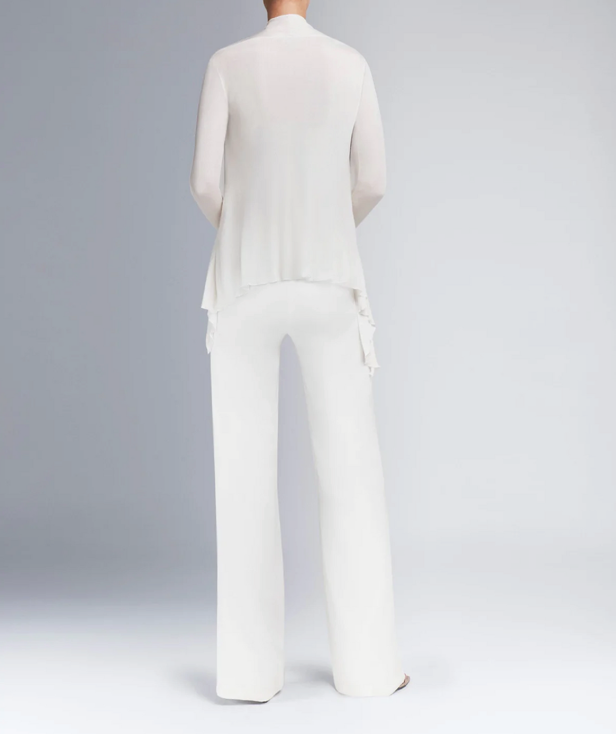 Knit Silk Short Cardigan - White